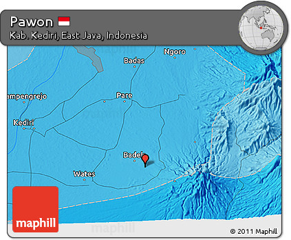 Political 3D Map of Pawon