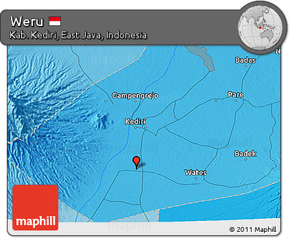 Political 3D Map of Weru
