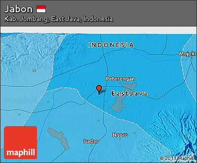 Political 3D Map of Jabon