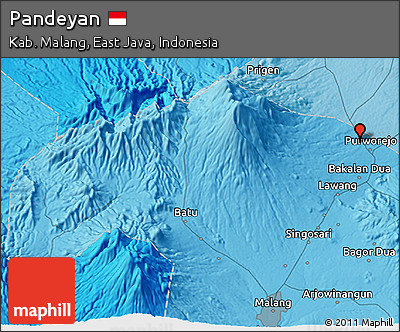Political 3D Map of Pandeyan