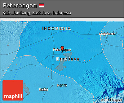 Political 3D Map of Peterongan