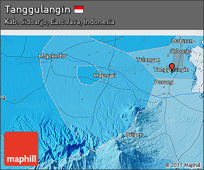 Political 3D Map of Tanggulangin