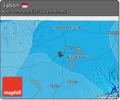 Political 3D Map of Jabon