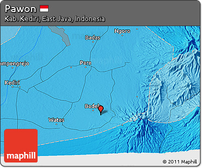 Political 3D Map of Pawon