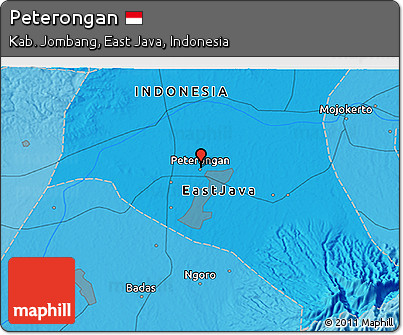 Political 3D Map of Peterongan