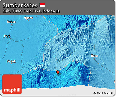 Political 3D Map of Sumberkates