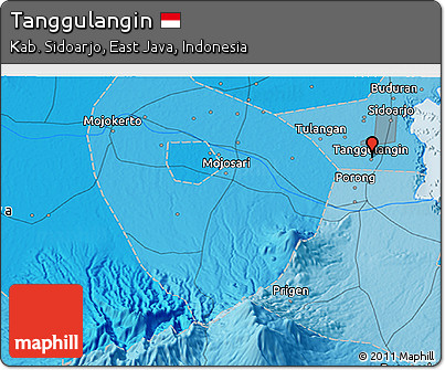 Political 3D Map of Tanggulangin