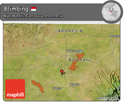 Satellite 3D Map of Blimbing