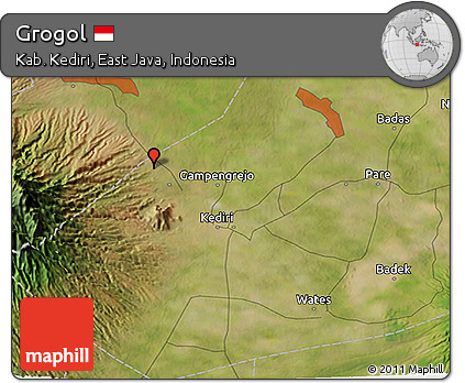 Satellite 3D Map of Grogol