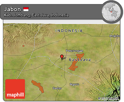 Satellite 3D Map of Jabon