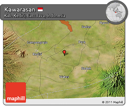 Satellite 3D Map of Kawarasan