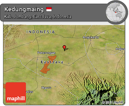Satellite 3D Map of Kedungmaing