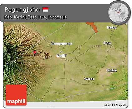 Satellite 3D Map of Pagungjoho