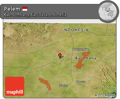 Satellite 3D Map of Pelem