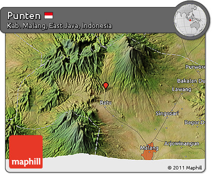 Satellite 3D Map of Punten