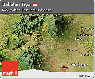 Satellite 3D Map of Bakalan Tiga
