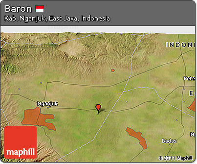 Satellite 3D Map of Baron