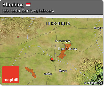 Satellite 3D Map of Blimbing