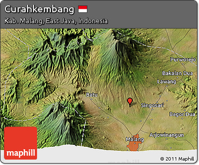 Satellite 3D Map of Curahkembang
