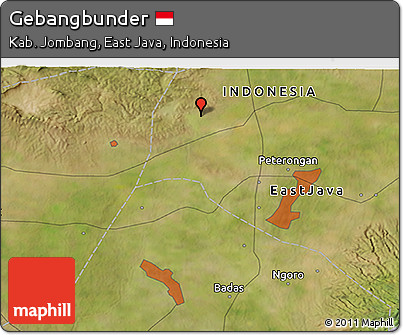 Satellite 3D Map of Gebangbunder