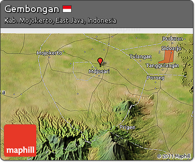 Satellite 3D Map of Gembongan