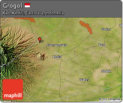 Satellite 3D Map of Grogol