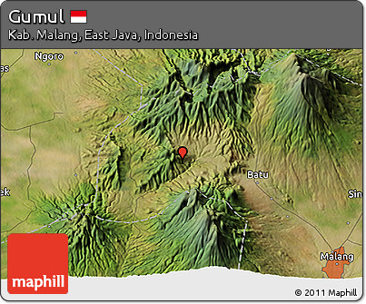 Satellite 3D Map of Gumul