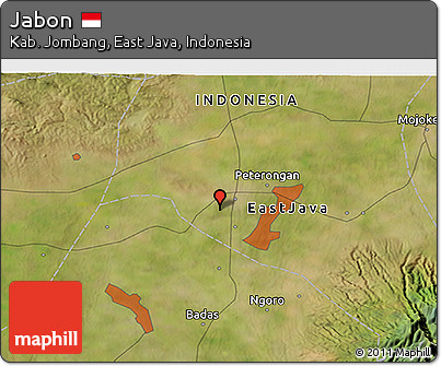 Satellite 3D Map of Jabon