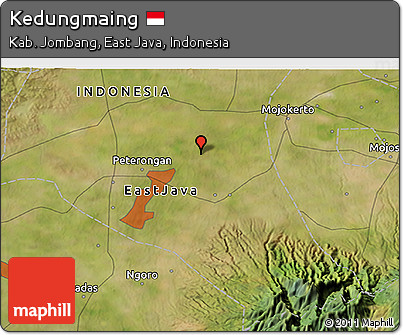 Satellite 3D Map of Kedungmaing