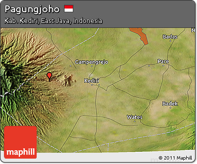 Satellite 3D Map of Pagungjoho