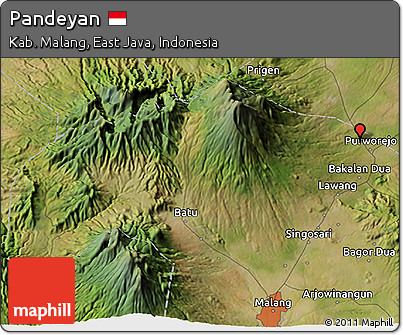 Satellite 3D Map of Pandeyan