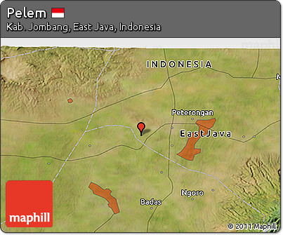 Satellite 3D Map of Pelem