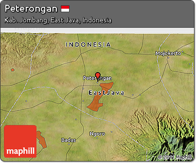 Satellite 3D Map of Peterongan