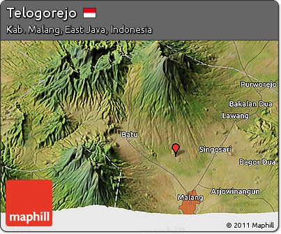 Satellite 3D Map of Telogorejo