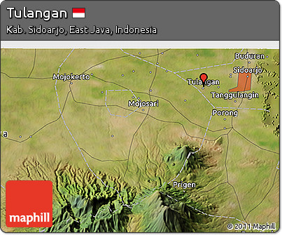 Satellite 3D Map of Tulangan