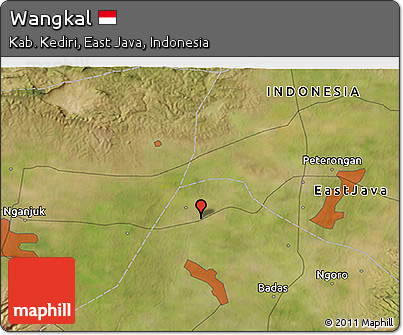 Satellite 3D Map of Wangkal
