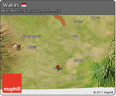 Satellite 3D Map of Wates
