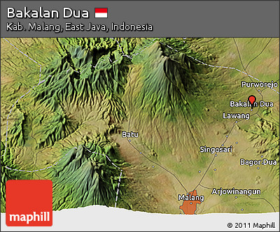 Satellite 3D Map of Bakalan Dua