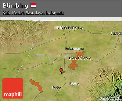 Satellite 3D Map of Blimbing