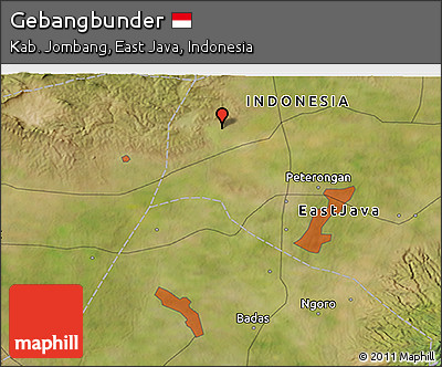 Satellite 3D Map of Gebangbunder