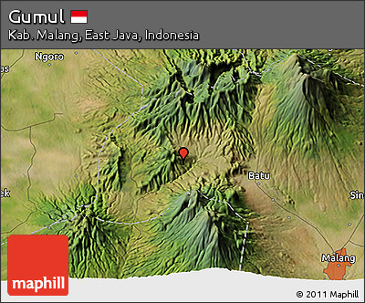 Satellite 3D Map of Gumul