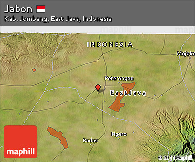 Satellite 3D Map of Jabon