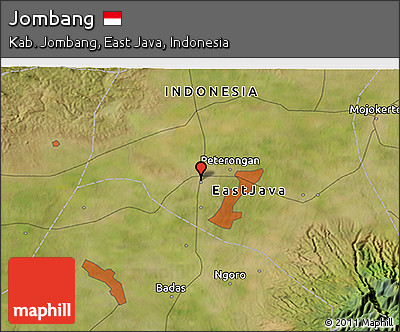 Satellite 3D Map of Jombang