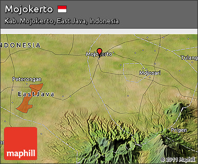 Satellite 3D Map of Mojokerto