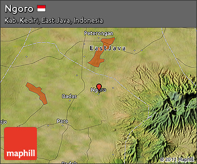 Satellite 3D Map of Ngoro