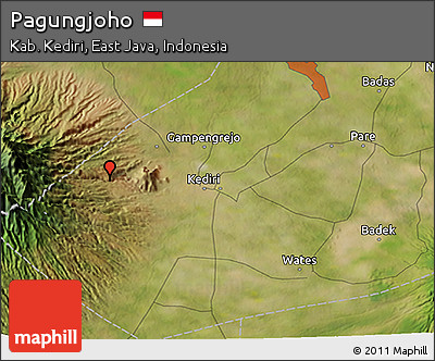 Satellite 3D Map of Pagungjoho