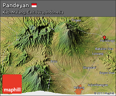 Satellite 3D Map of Pandeyan