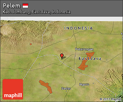 Satellite 3D Map of Pelem