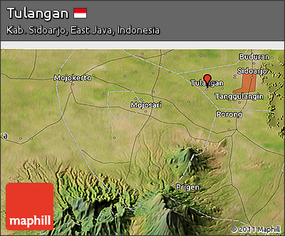 Satellite 3D Map of Tulangan