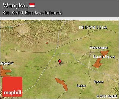 Satellite 3D Map of Wangkal
